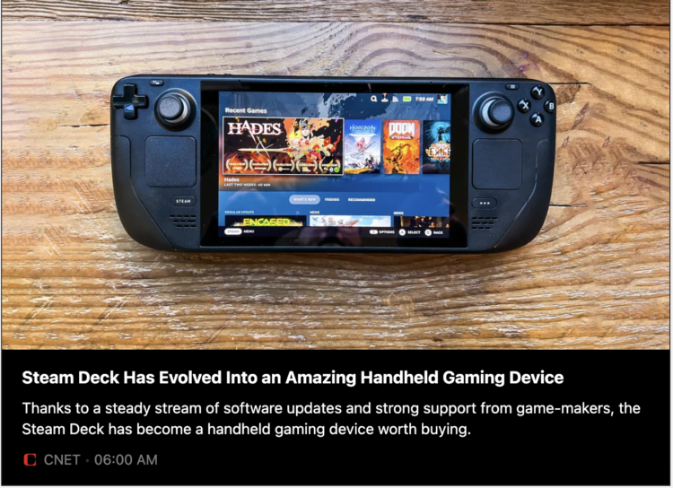 Steam Deck Evolves: Valve’s Portable Gaming PC, One Year Later – CNet